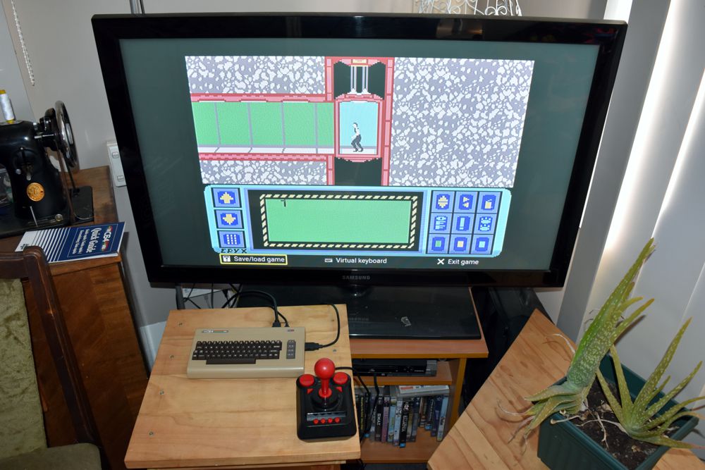 C64 Mini playing Impossible Mission II